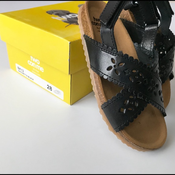 NEW Black Vachetta Sandals - Two Con Me by Pepe - Picture 2 of 5